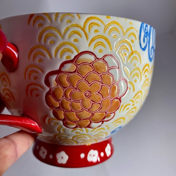 COLORFUL ARTISTIC ACCENT OWL MUG - Picture 4 of 8